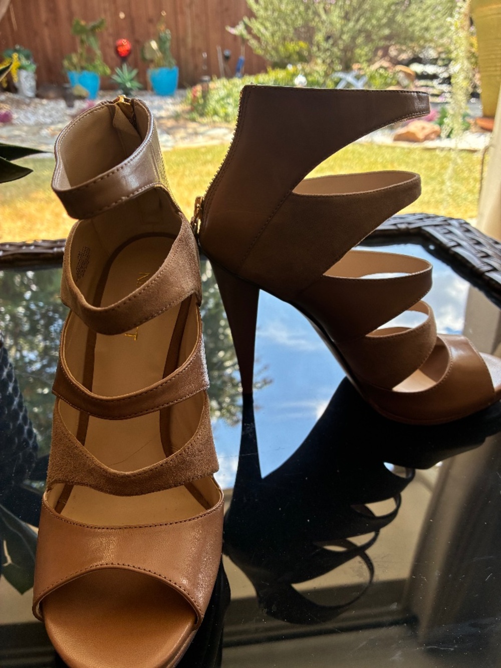 Suede and leather 5” Heels